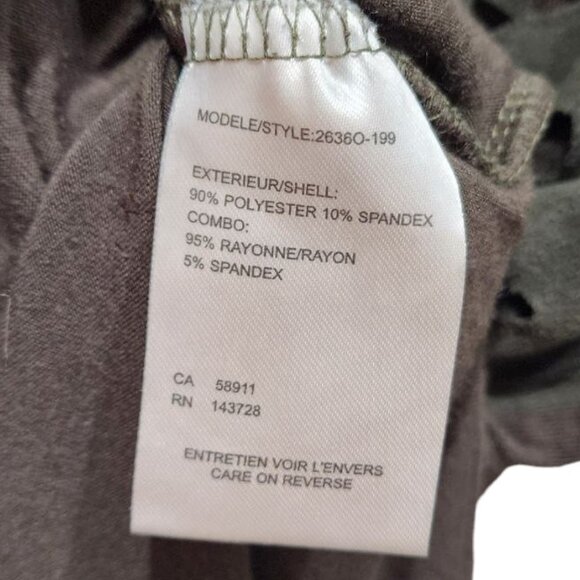 Tribal Women's Olive Green Laser Cut Blouse Size L - Picture 3 of 11